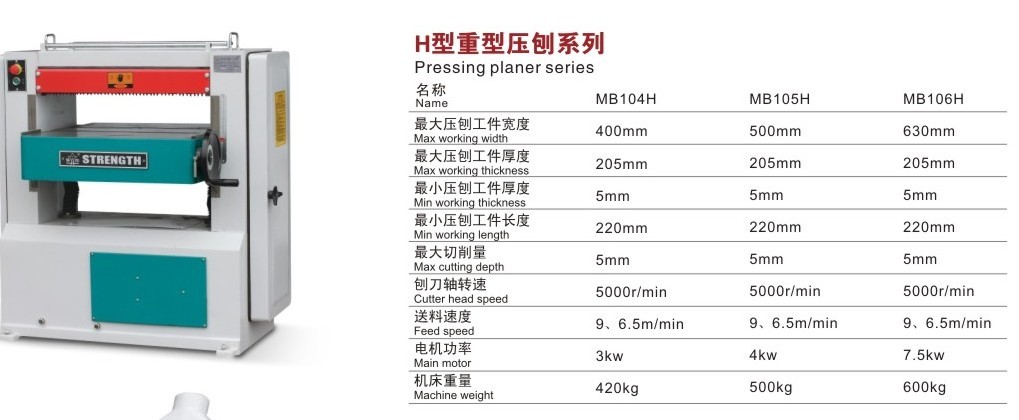 H型單面壓刨